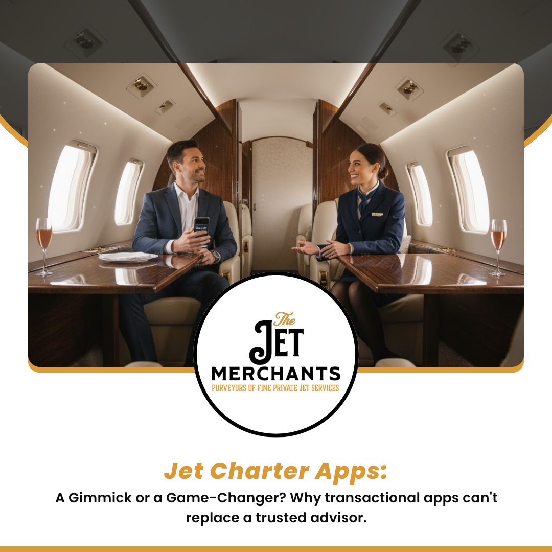 Jet Charter Apps: A Gimmick or a Game-Changer? Why Transactional Apps Can’t Replace a Trusted Advisor