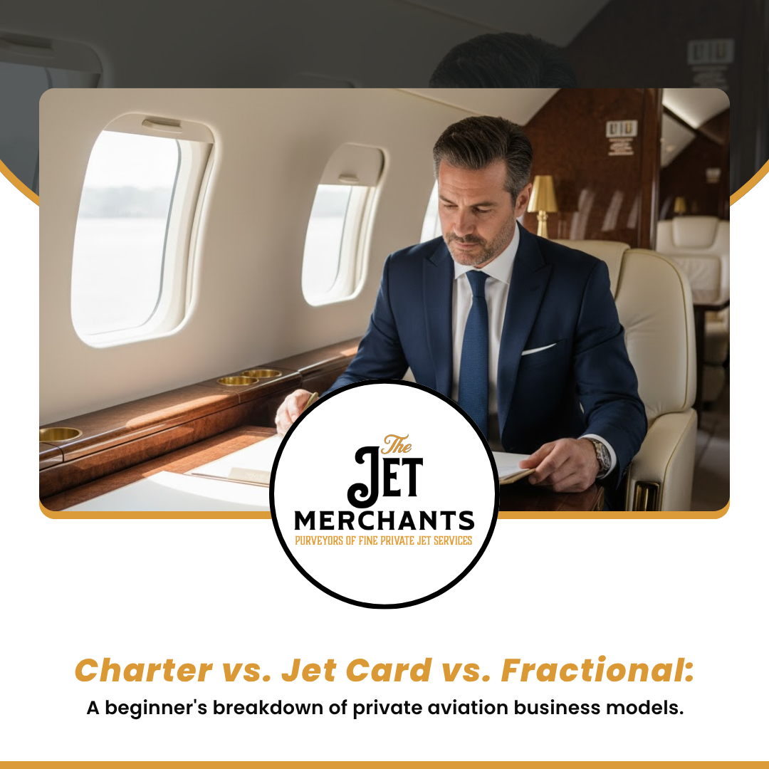 Charter vs. Jet Card vs. Fractional: A beginner’s breakdown of private aviation business models.